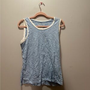 Blue and White Striped Tank